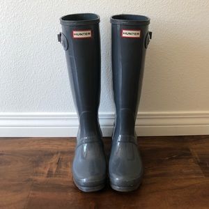 Original Tall Hunter Rain Boots - Gloss Graphite